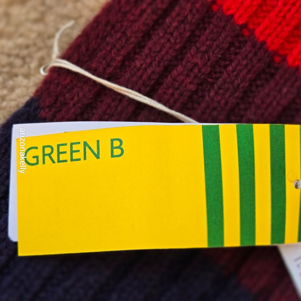 NWT Benetton Wool Stripe Colorblock Scarf Colorful - Picture 7 of 11